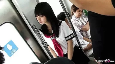 Video thumbnails for Public Gangbang in Bus - Asian Teen get Fucked by many old Guys depicting 